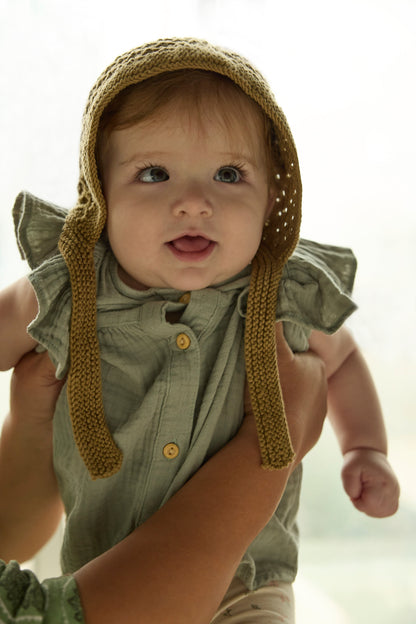 Leaf Organic Cotton Bonnet