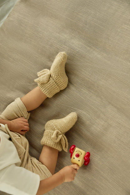 Biscuit Merino Wool Booties