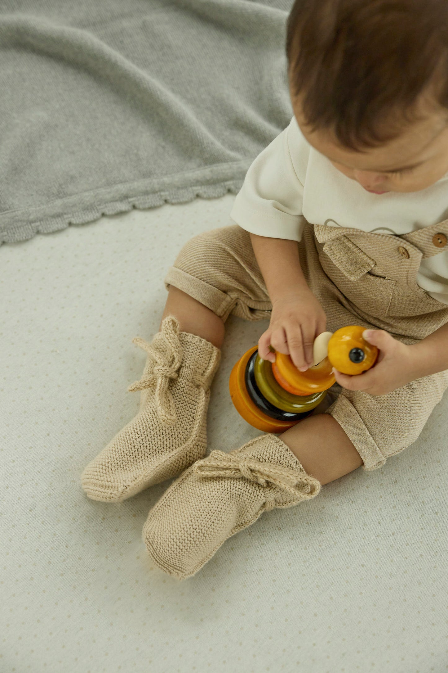 Dandelion Pouch Booties in Merino Wool or Organic Cotton