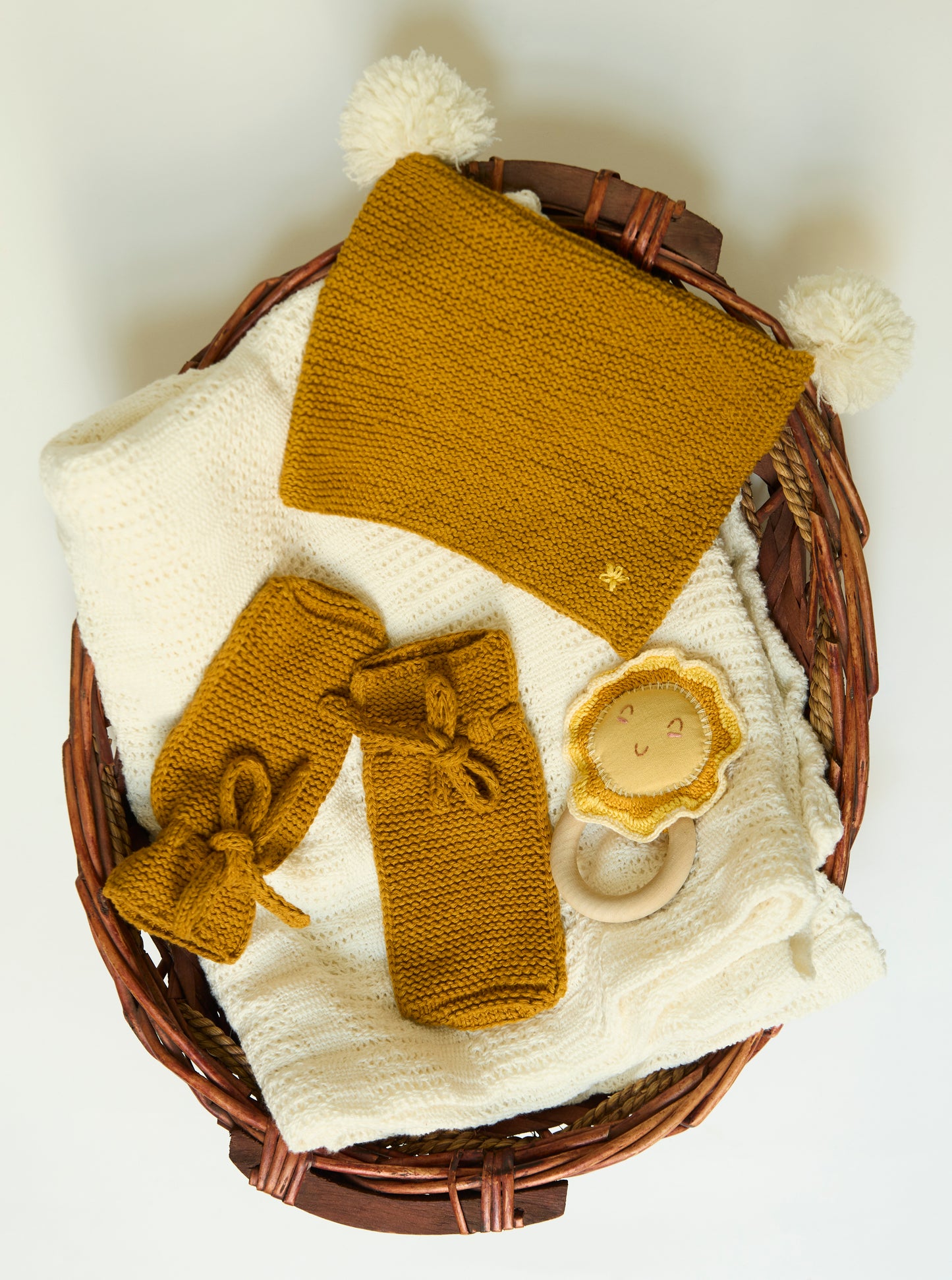 Dandelion Pouch Booties in Merino Wool or Organic Cotton