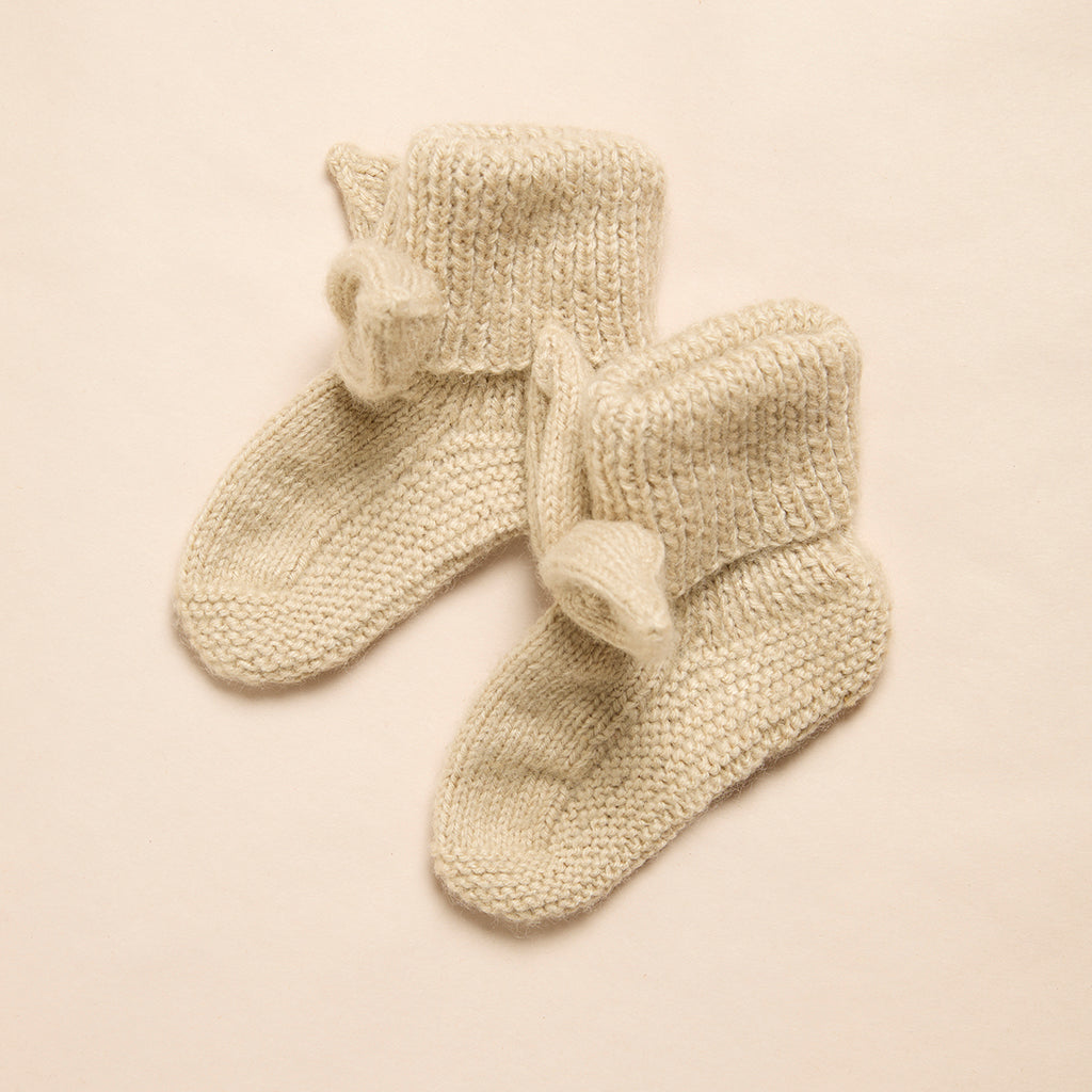 Biscuit Merino Wool Booties