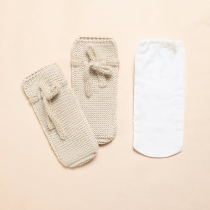 Dandelion Pouch Booties in Merino Wool or Organic Cotton